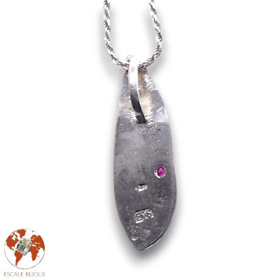 pendentif rubis argent