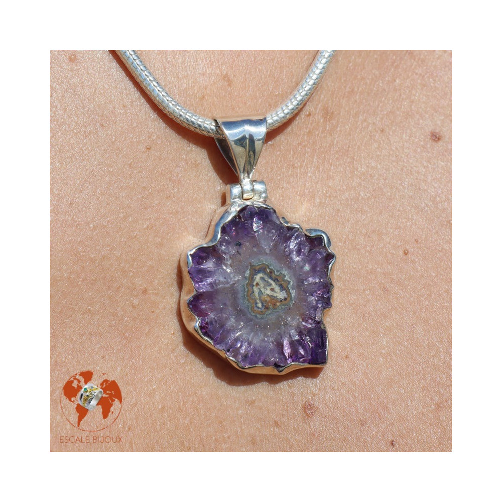 améthyste stalactite bijoux