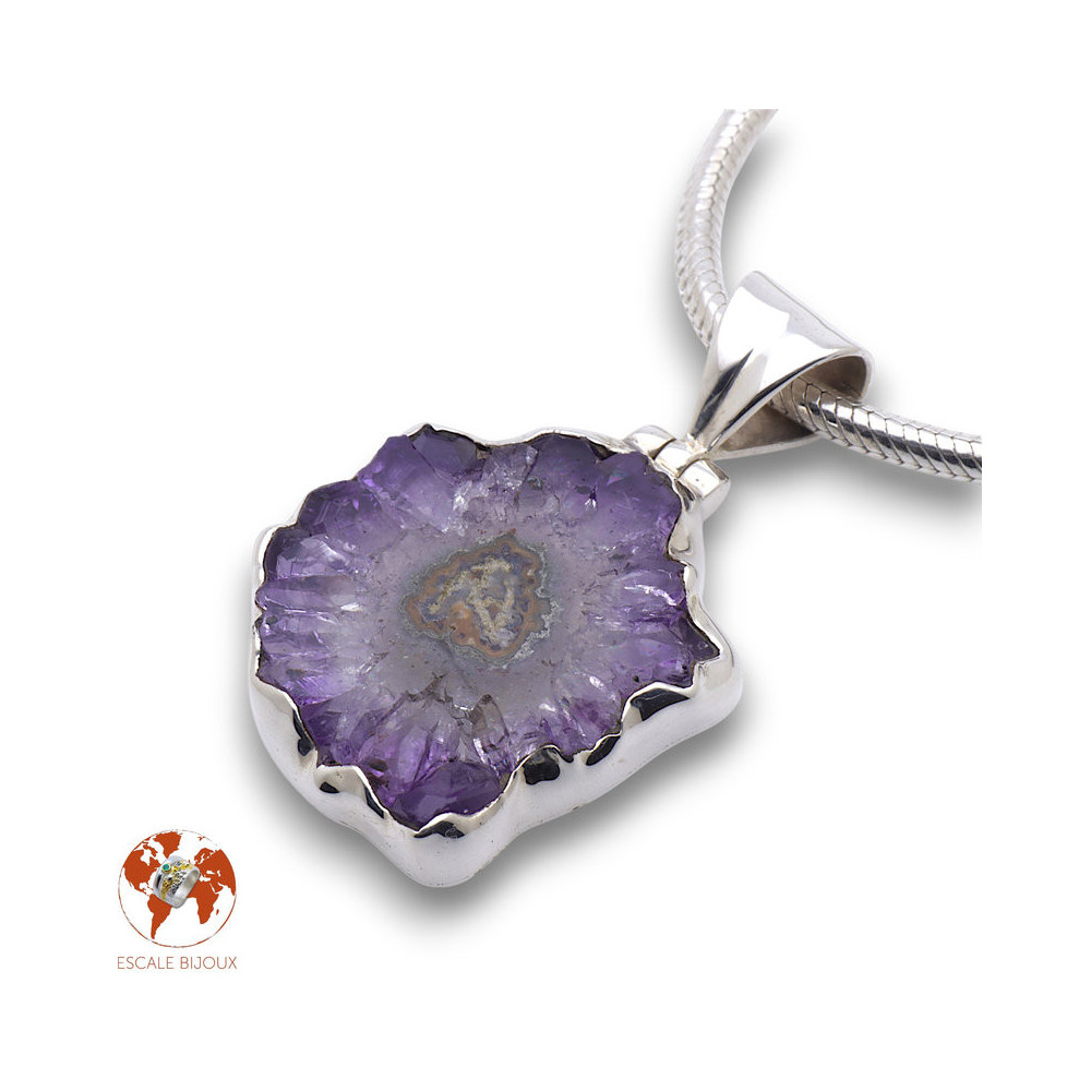 pendentif améthyste naturelle