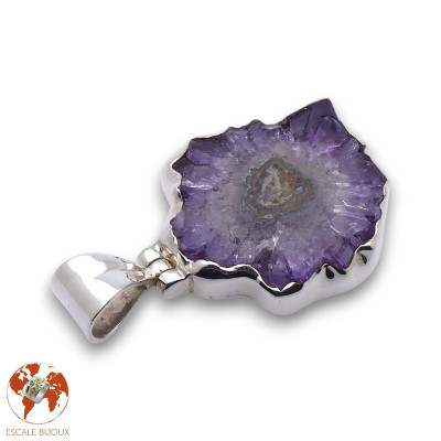 pendentif améthyste stalactite