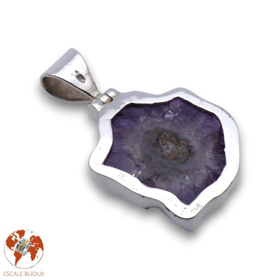 pendentif argent amethyste