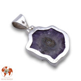 pendentif argent amethyste