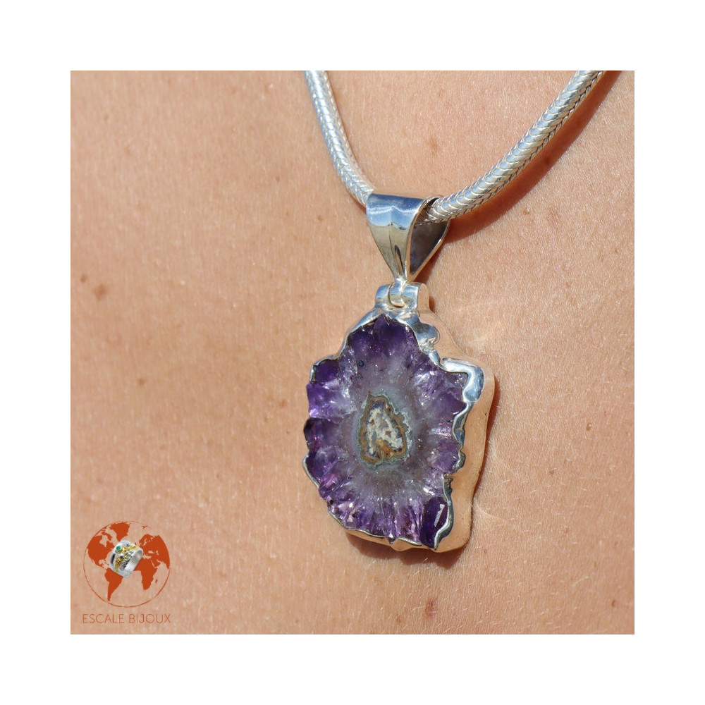 améthyste stalactite bijoux
