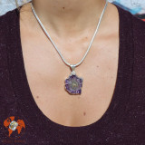 pendentif argent avec améthyste