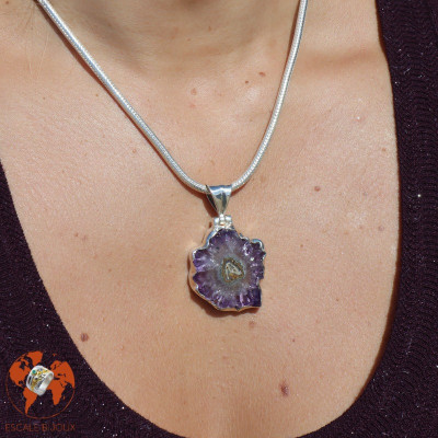 pendentif améthyste argent
