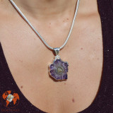 pendentif améthyste argent