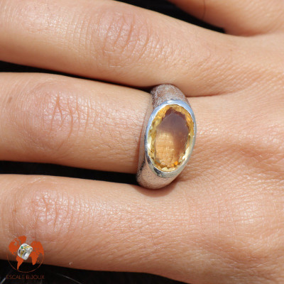 citrine bijoux argent
