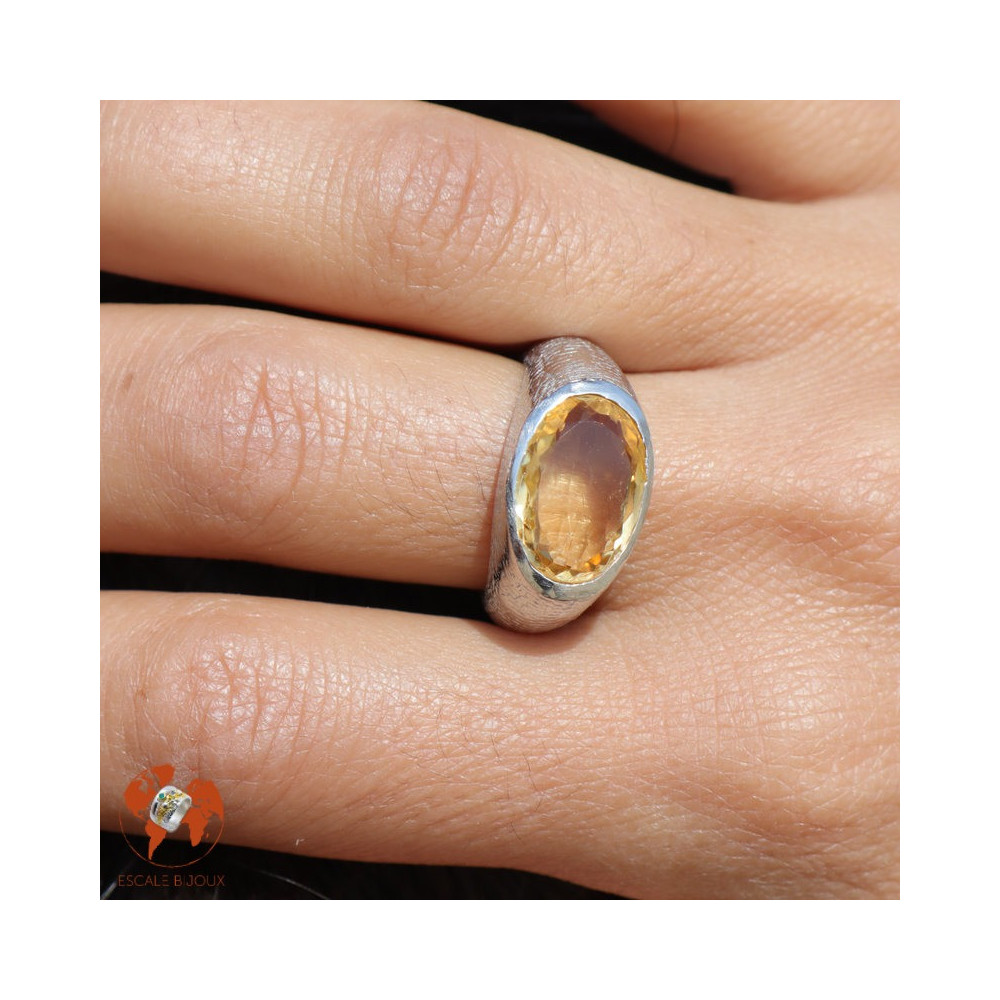 citrine bijoux argent