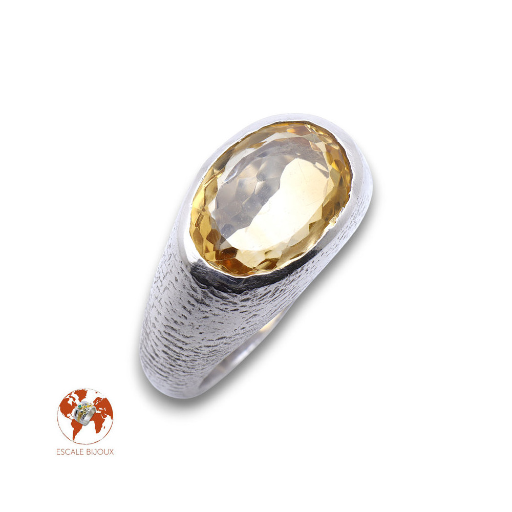 bague citrine moderne