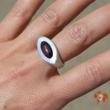 bague grenat argent