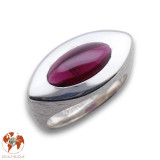 bague grenat femme argent