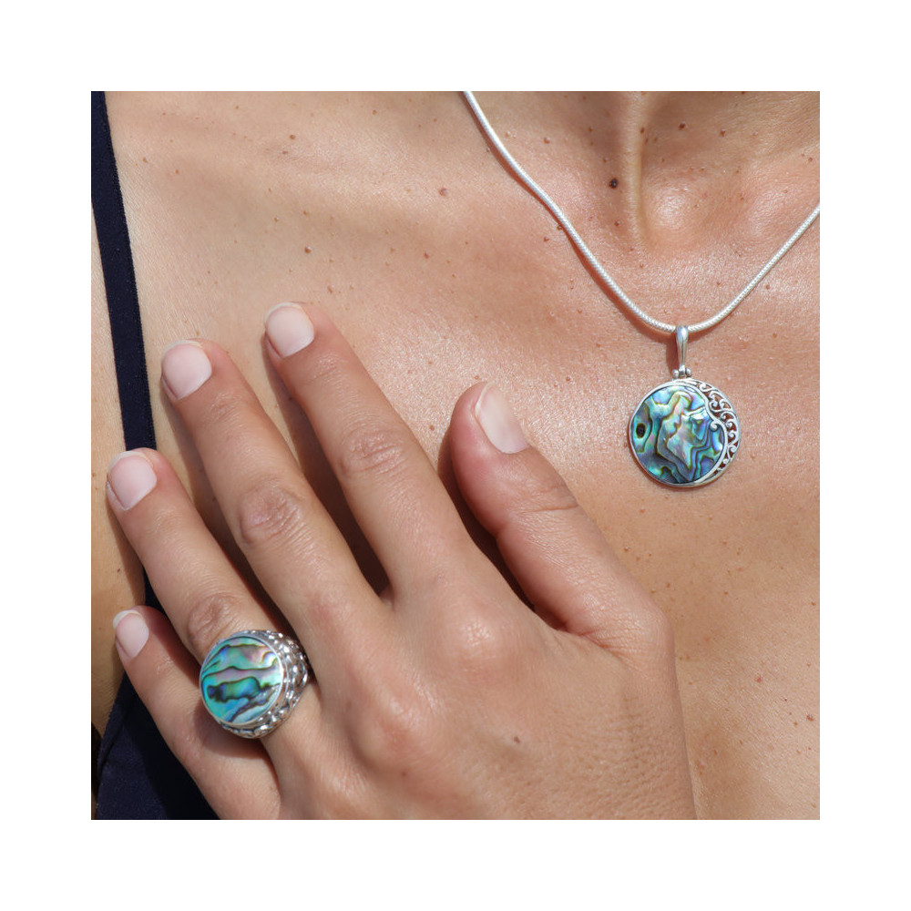 pendentif ormeau abalone coquillage