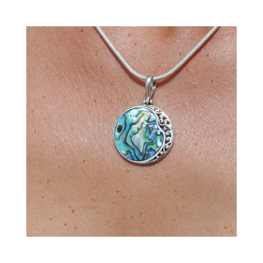 pendentif abalone argent