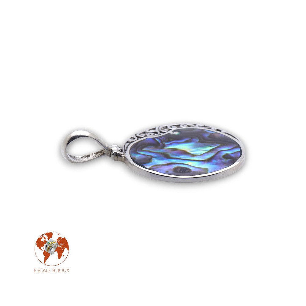 pendentif argent abalone femme