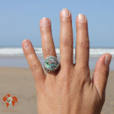 bague argent abalone