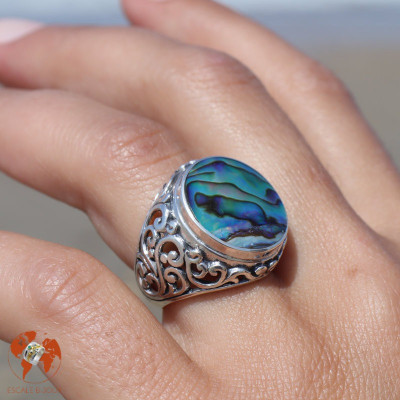 bague nacre abalone