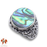 bague argent nacre abalone