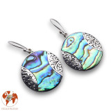 boucles d oreilles argent et abalone