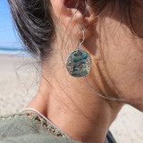 abalone boucles d oreilles argent