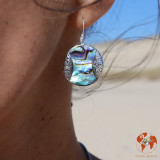 boucles d oreilles abalone argent