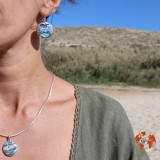 boucles d oreilles argent et abalone femme