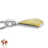 pendentif argent et ambre