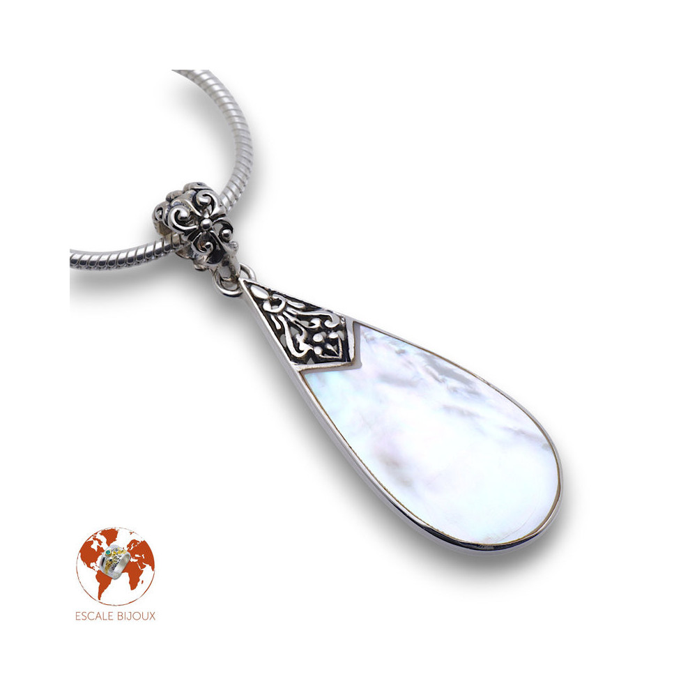 nacre blanche pendentif