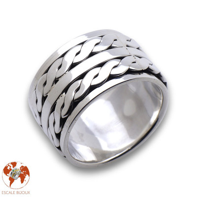 bague anneau argent homme