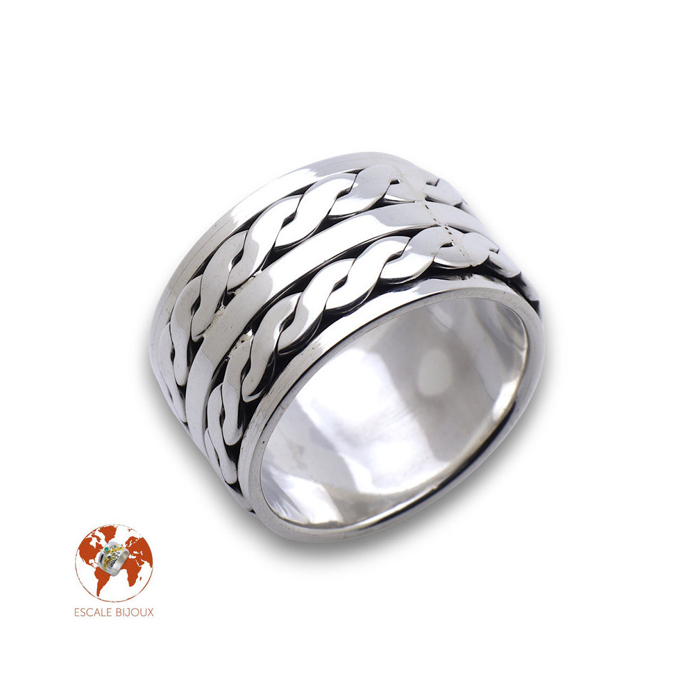 bague anneau argent homme