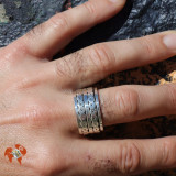 bague argent homme large