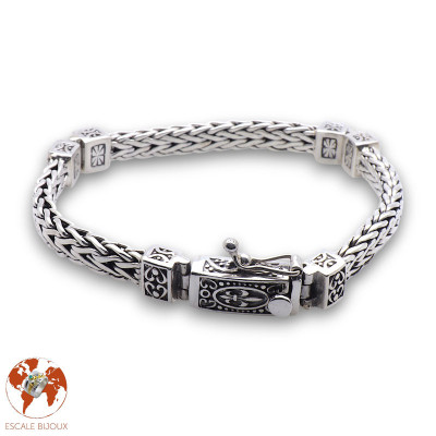 bracelet argent moderne homme