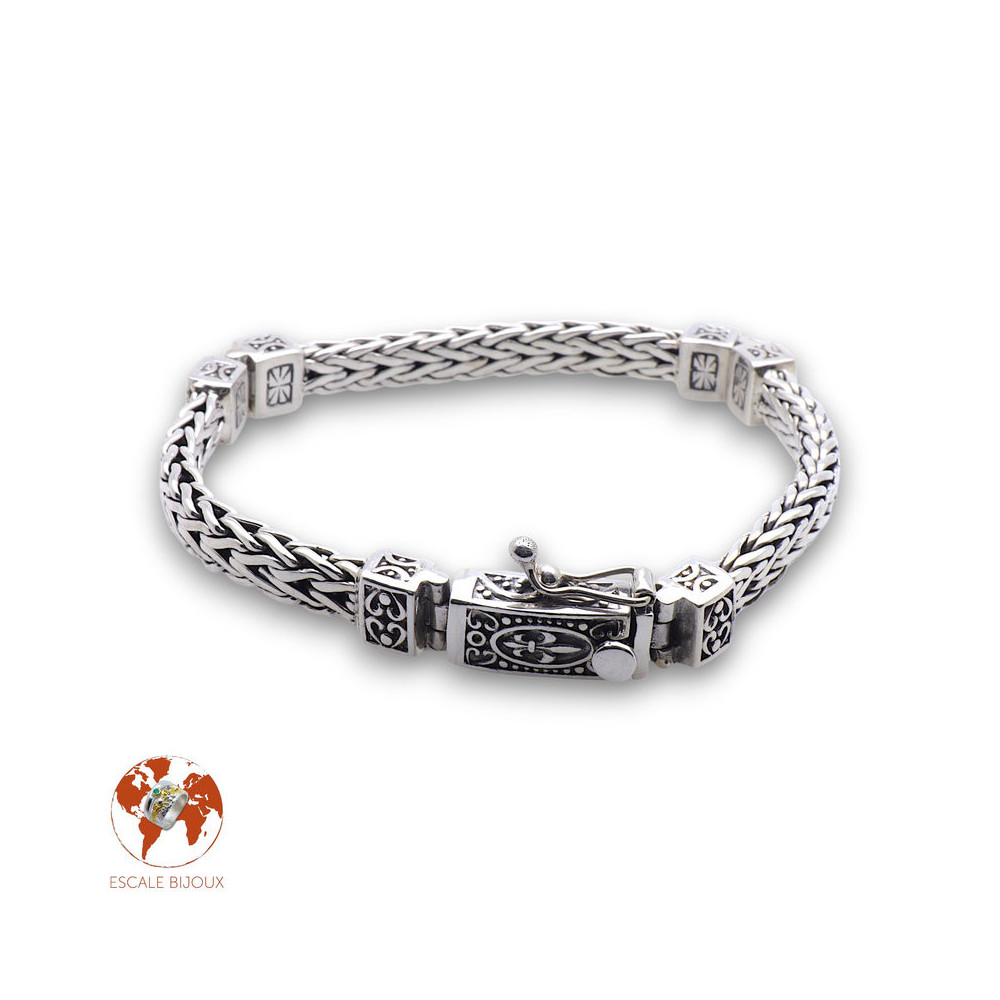 bracelet argent moderne homme