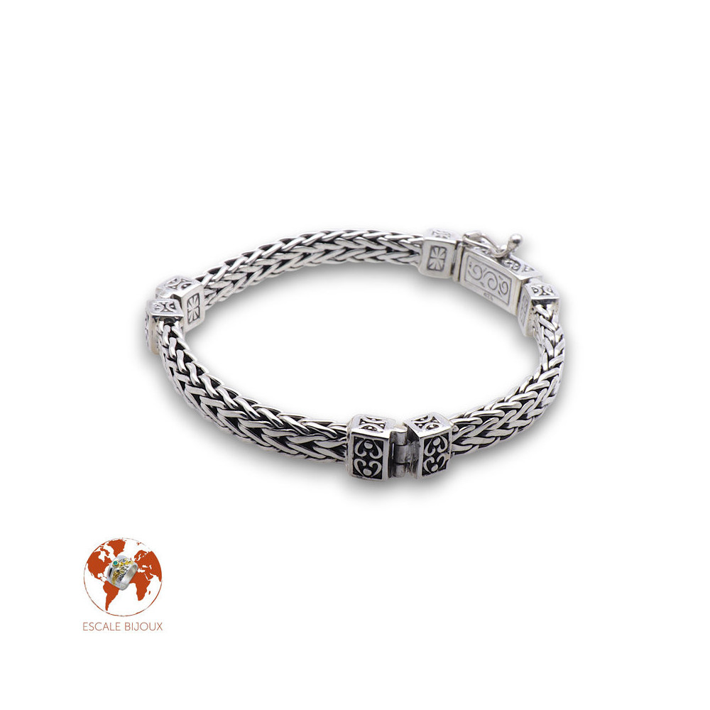 bracelet maille argent homme
