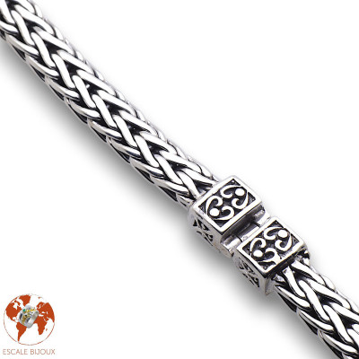 bracelet pour homme argent maille
