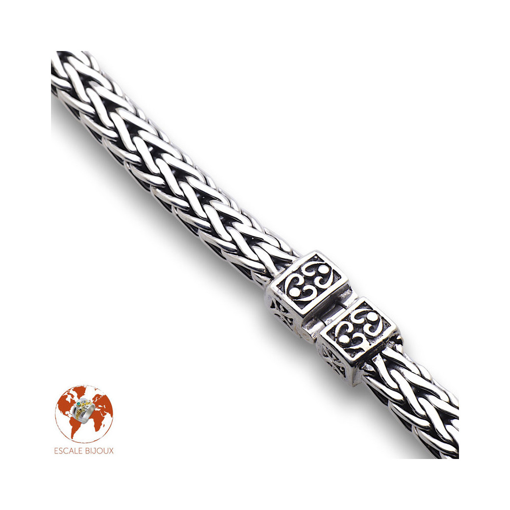 bracelet pour homme argent maille