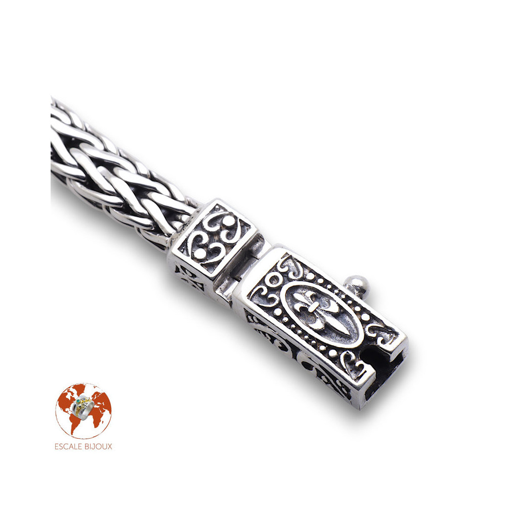 bracelet homme argent massif