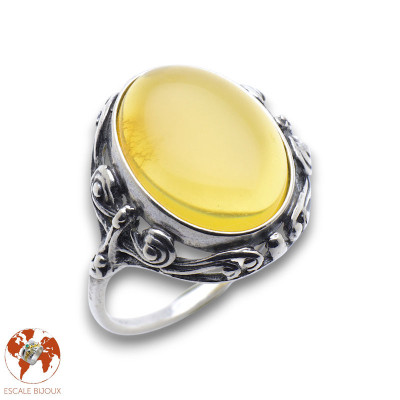 bague ambre véritable