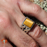 bague oeil de tigre argent