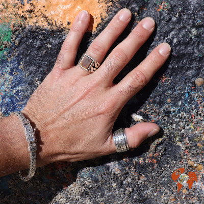 oeil de tigre bague homme