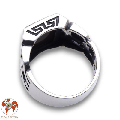 bague homme argent oeil de tigre