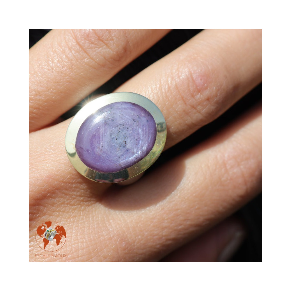 bague argent rubis femme