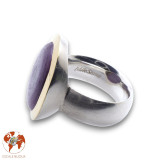 bague argent avec rubis