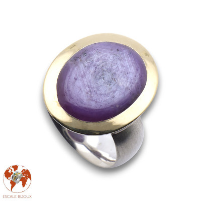 bague rubis or et argent 925