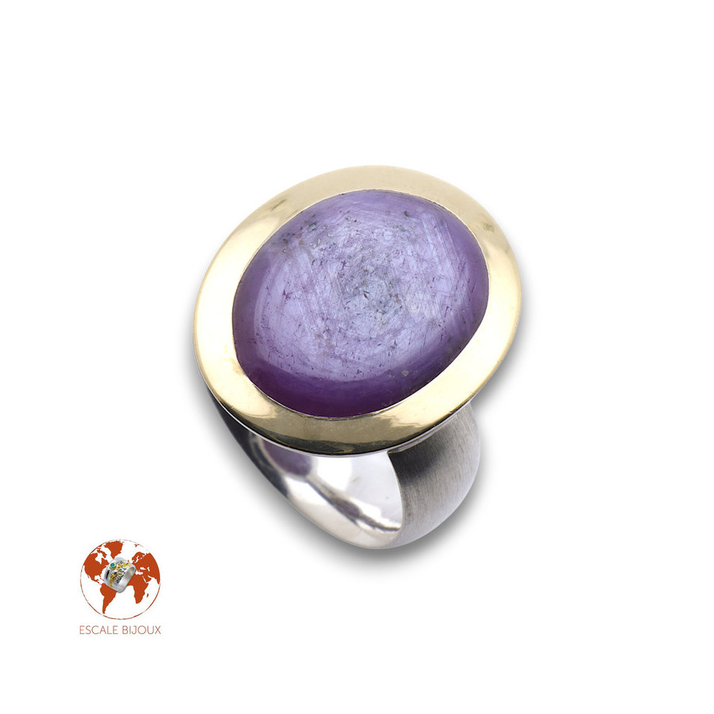 bague rubis or et argent 925