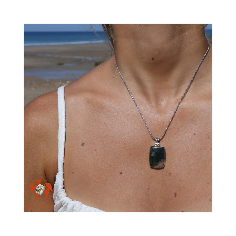 pendentif agate mousse