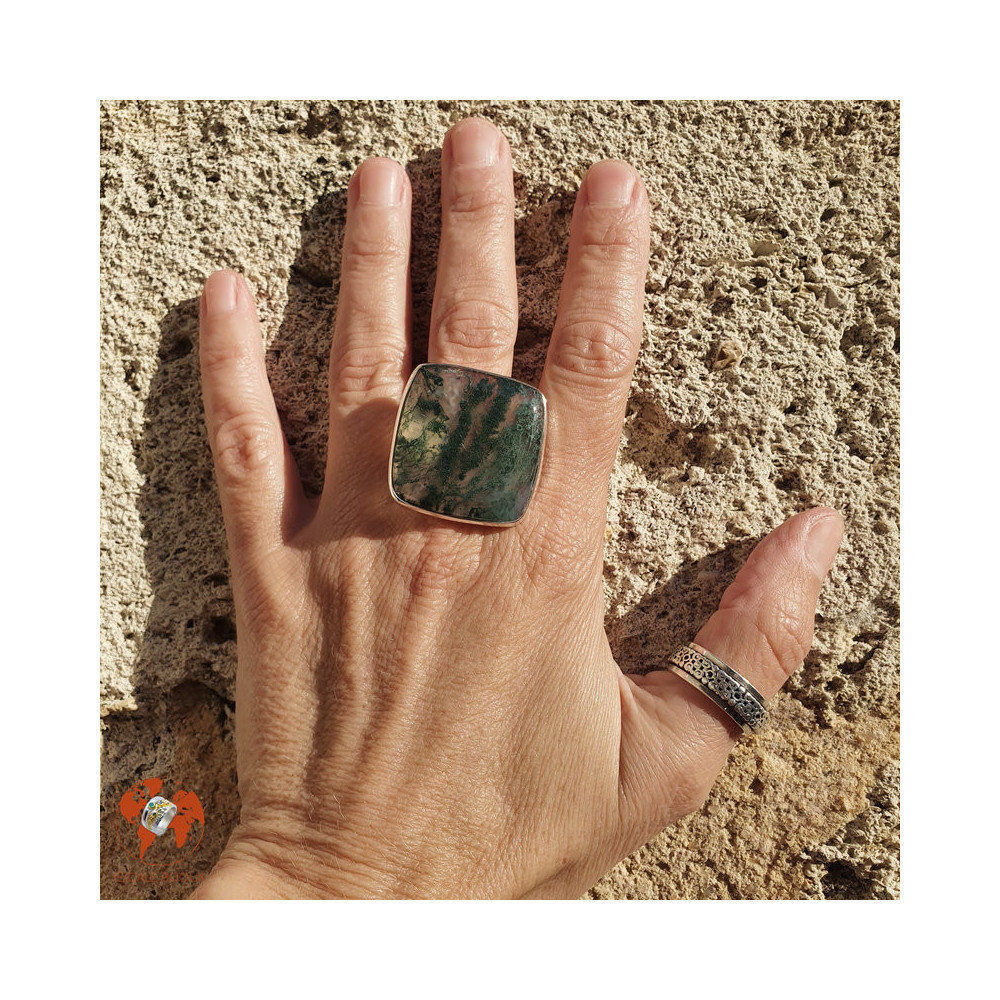 agate mousse bague