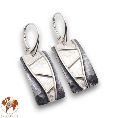 boucles d'oreilles argent pendantes
