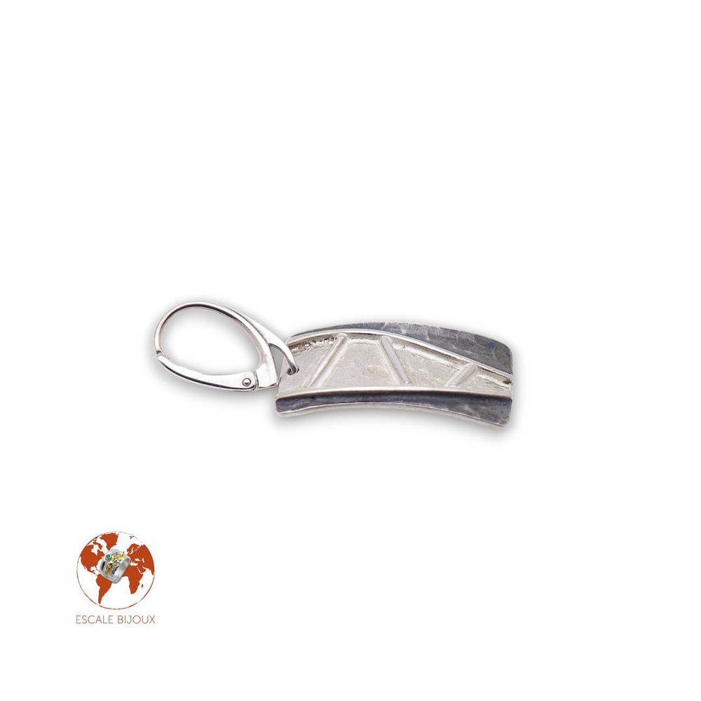 boucles d'oreilles argent motifs géométriques