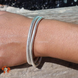bracelet argent serpent creux