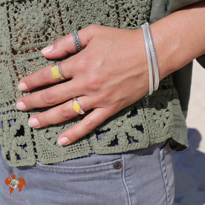 bracelet snake argent creux